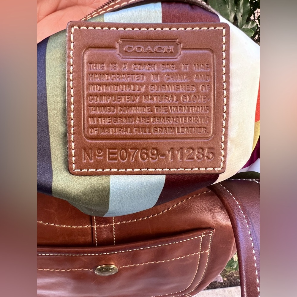 Coach Legacy Ergo 11285 Cognac Leather Shoulder Bag Rare - Picture 10 of 10